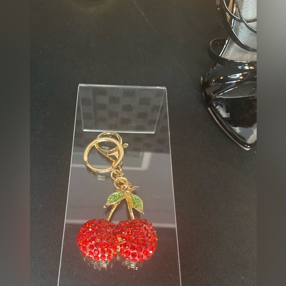 Elle Cherries Rhinestone Purse Charm - Picture 8 of 8